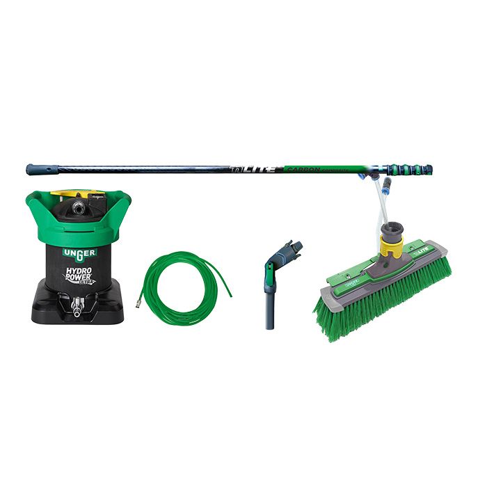 Unger Hydropower Ultra Starter Kit Karbon med 6m karbonstang, deioniseringsfilter og børste