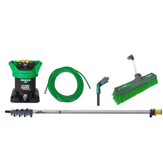 Unger Hydropower Ultra Starter Kit Alu med 6m aluminiumsstang, deioniseringsfilter og børste